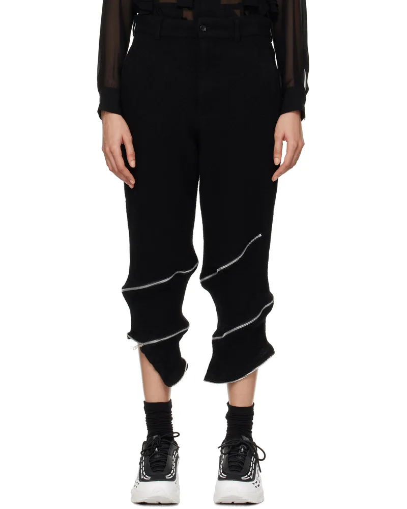 Comme des Garçons Black Tweed Trousers 1