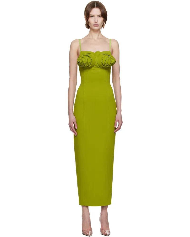Jean Paul Gaultier Green 'The Conical Bra Cup' Maxi Dress 43