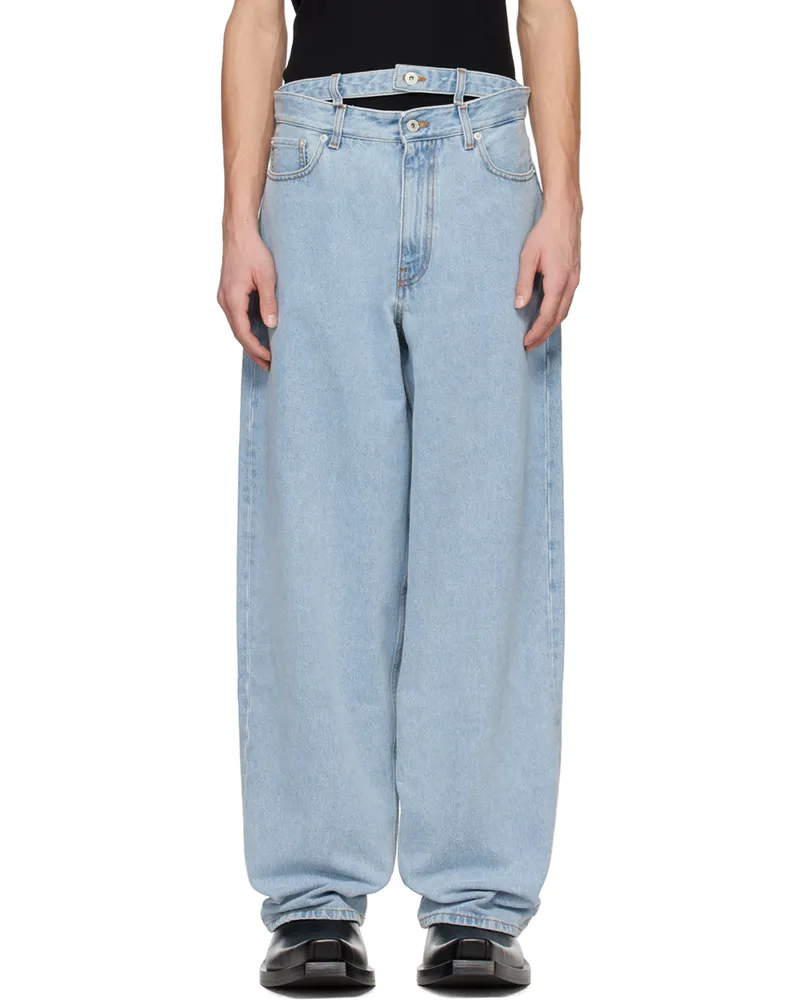 Y/PROJECT Blue Double Waist Jeans Evergreen