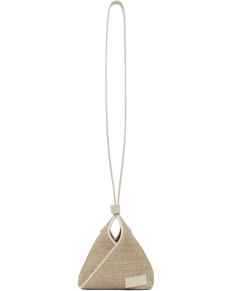 Maison Margiela Beige Small Raffia Shoulder Bag T7344