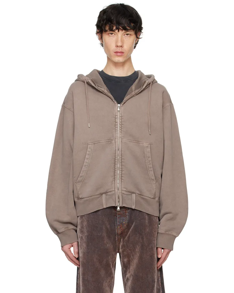 Hope Brown Bubble Zip Hoodie Vintage