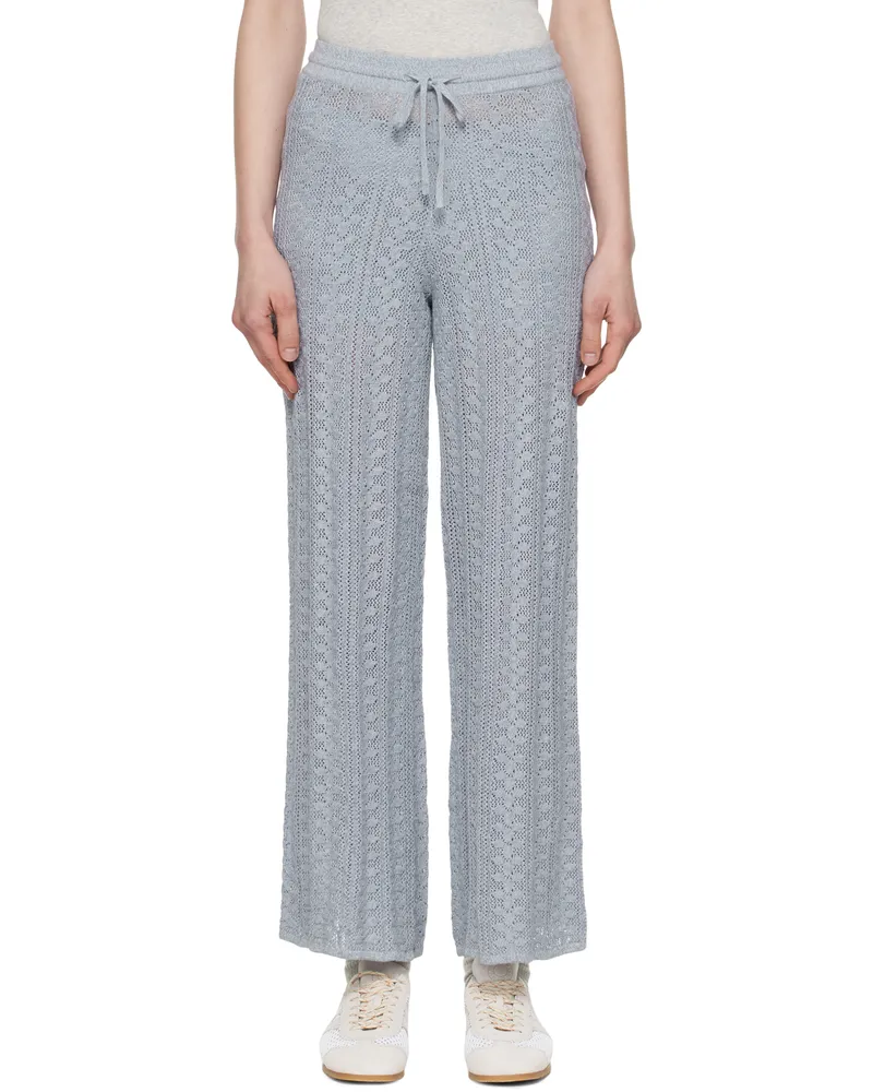 Holzweiler Blue Kelp Crochet Trousers 1369