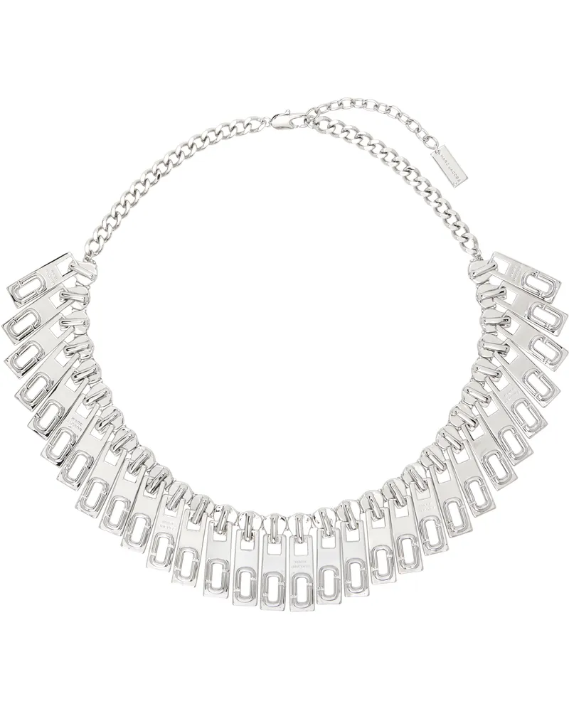 Marc Jacobs Silver J Marc Zipper Statement Necklace 040