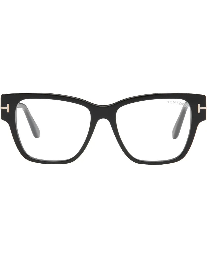 Tom Ford Black Blue Block Square Shape Glasses 001