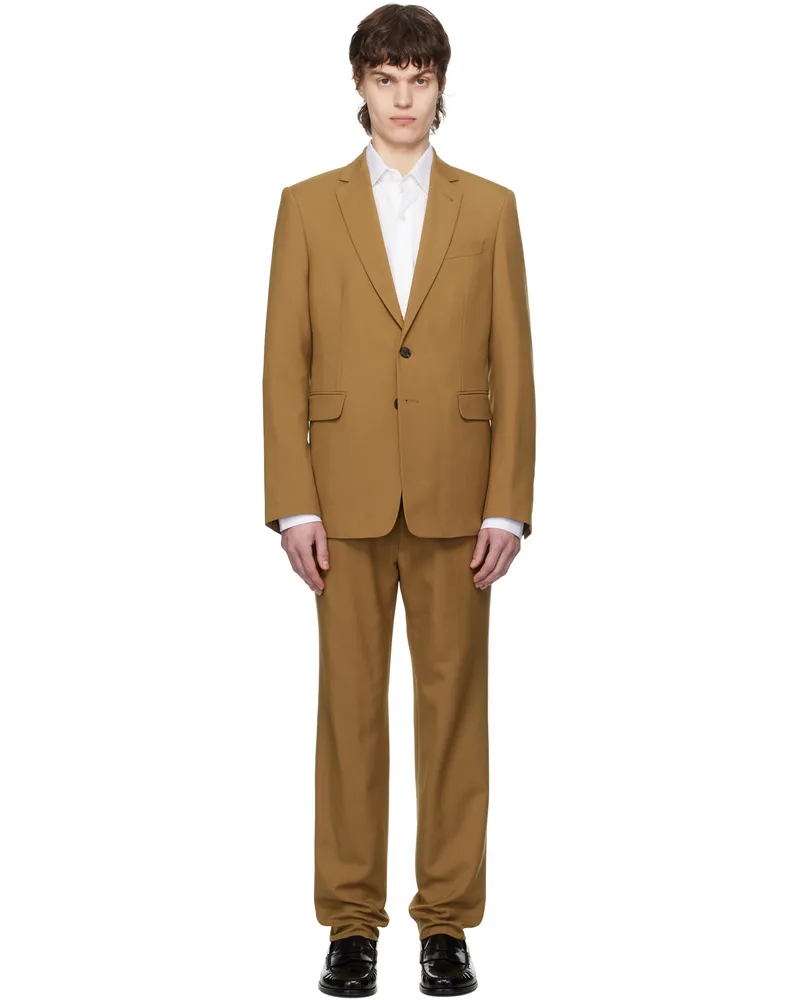 Dries van Noten Tan Single-Breasted Suit 712