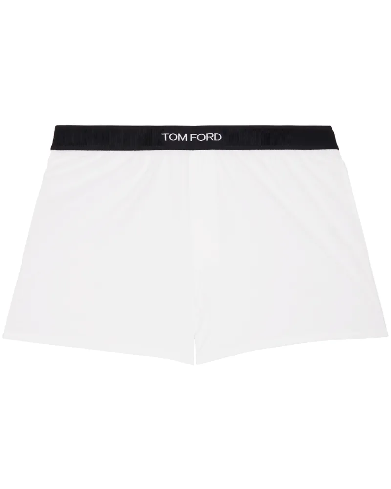 Tom Ford White Jacquard Logo Boxers White