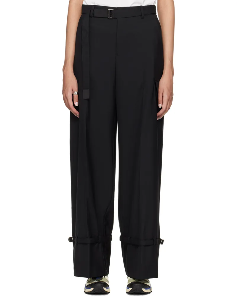 Sacai Black Suiting Trousers 001