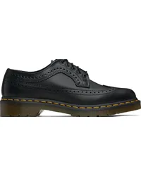 Dr.Martens Black 3989 Yellow Stitch Smooth Leather Brogues Black