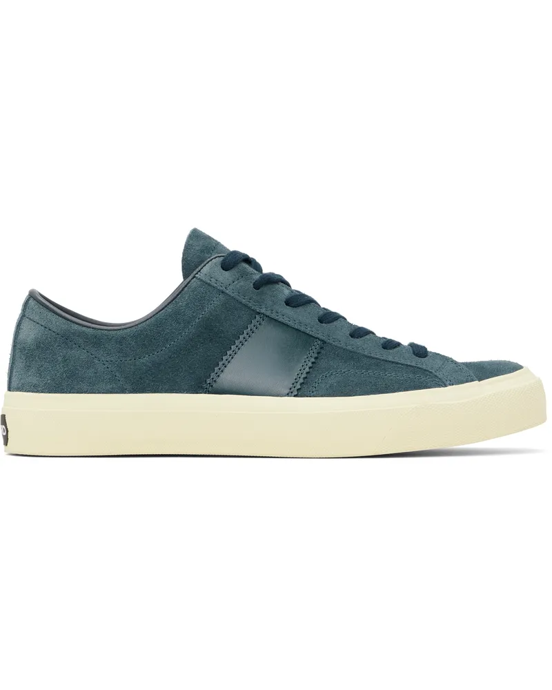 Tom Ford Blue Suede Cambridge Sneakers Orion