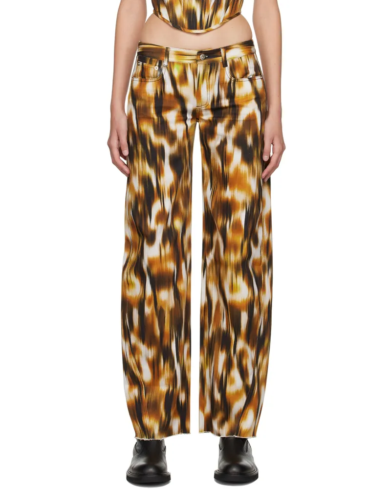 PRISCAVera Orange Printed Jeans Sv