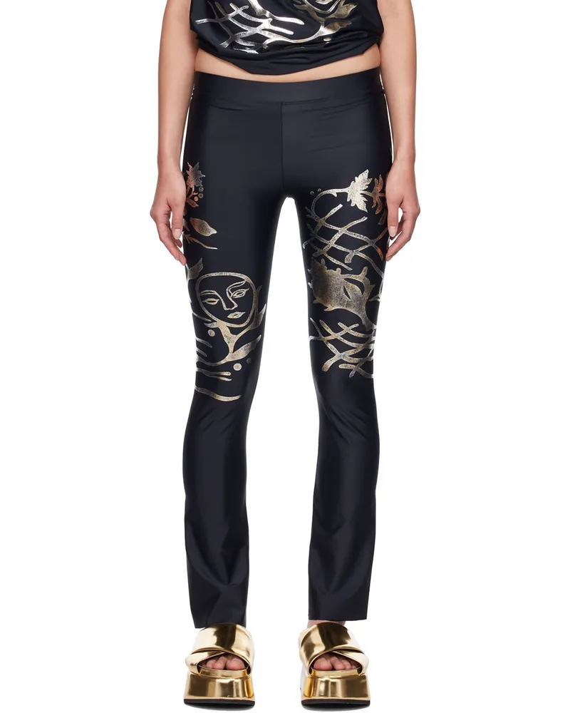 DI PETSA Black Recycled Polyester Leggings Black