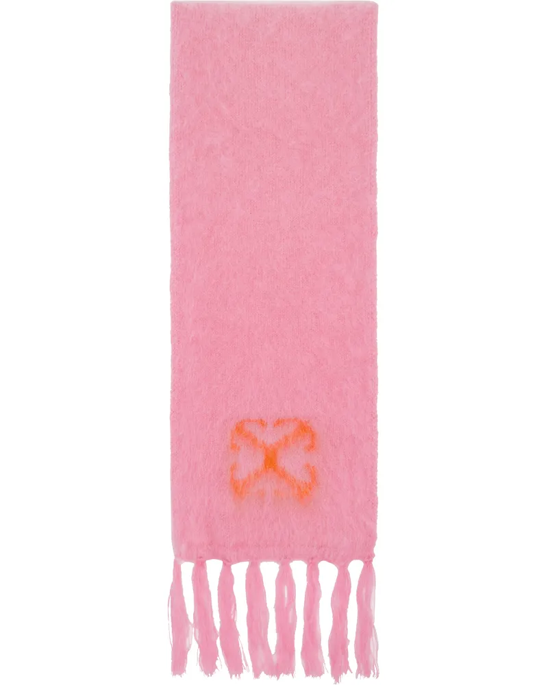 OFF-WHITE Pink Mohair Scarf Sea