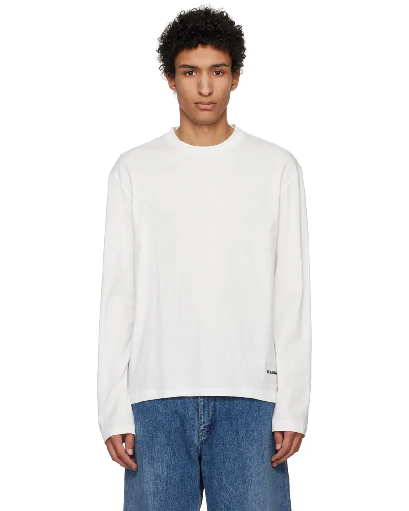 Jil Sander Three-Pack Multicolor Long-Sleeved T-shirts 000