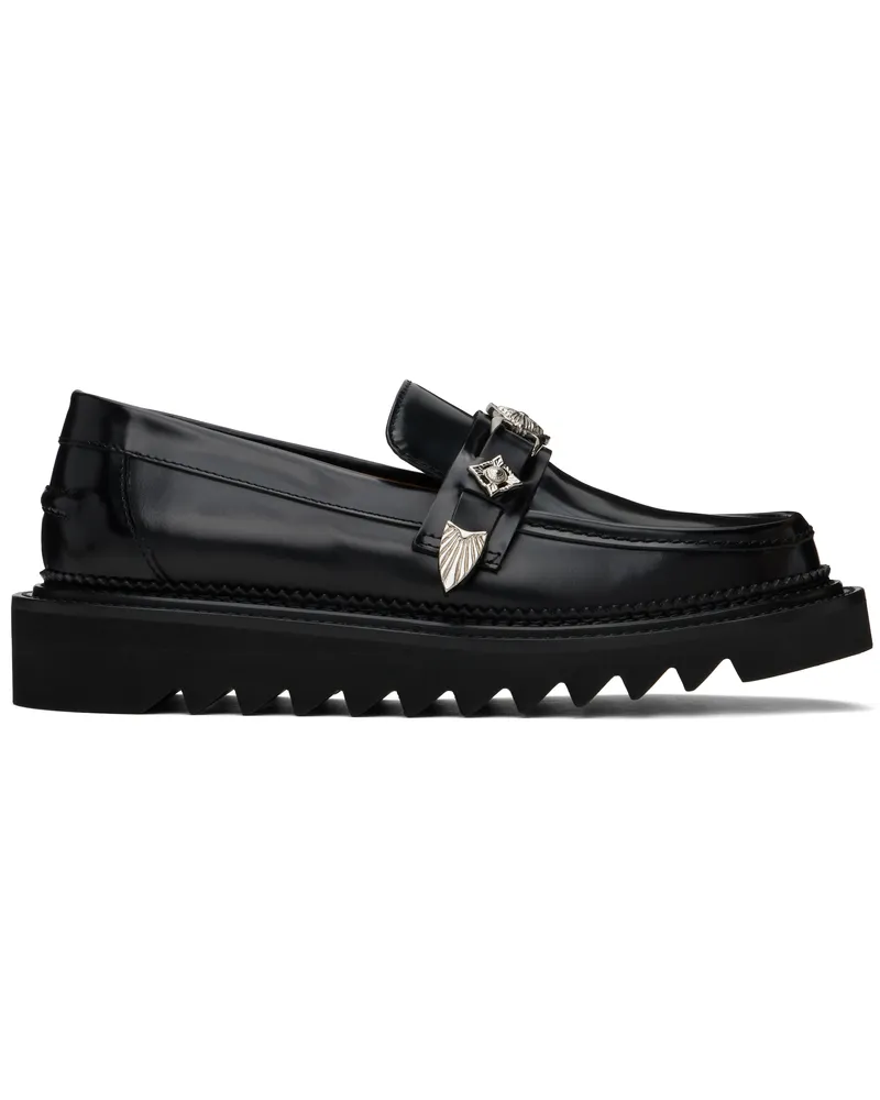 Toga Black Shark Sole Loafers Black