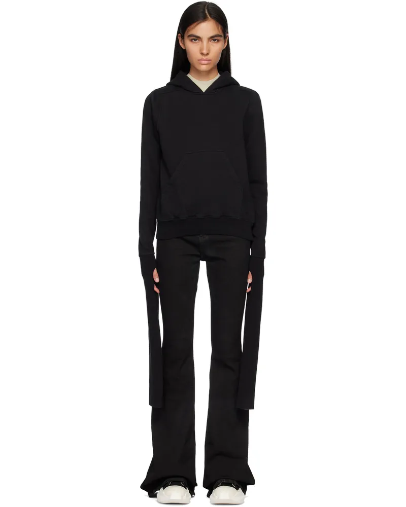 DRKSHDW by Rick Owens Black Gauntlet Granbury Hoodie 09