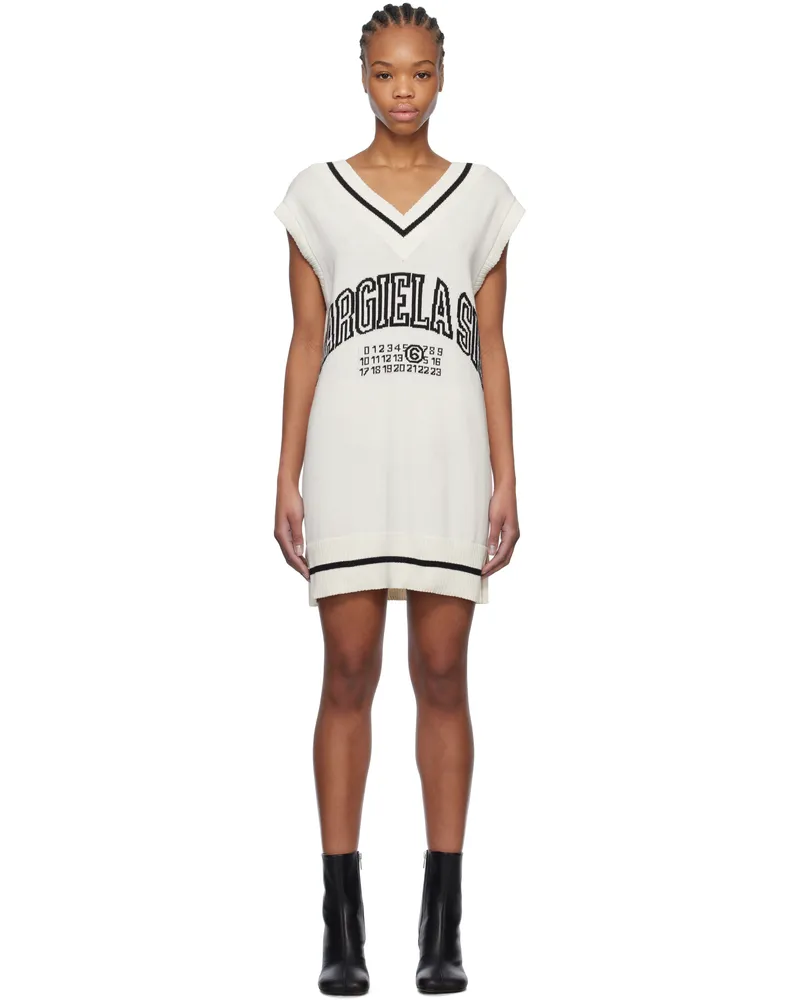 Maison Margiela Off-White Varsity Minidress 101
