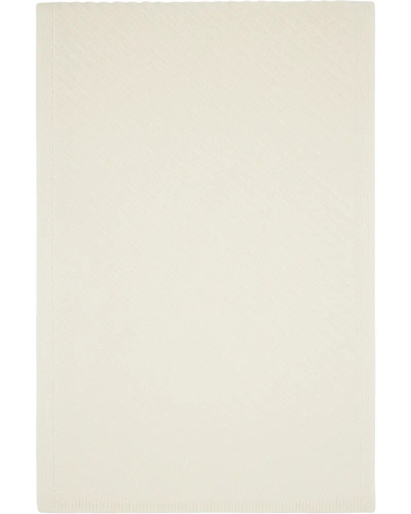 Joseph Off-White Diagonal Knit Scarf 0045