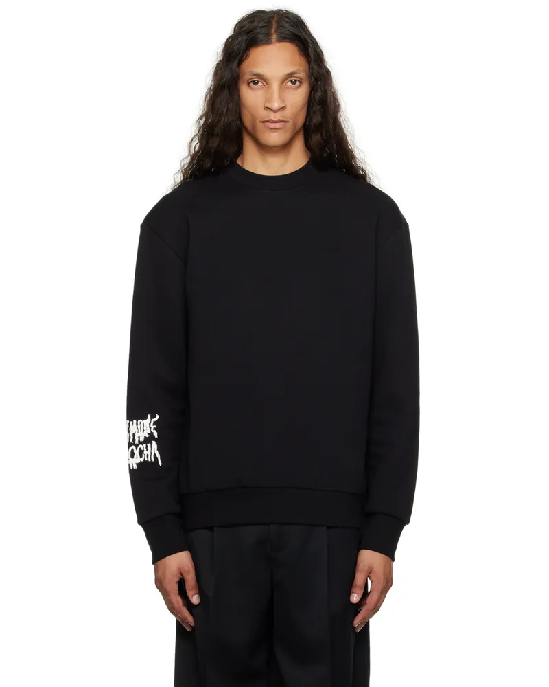 Simone Rocha Black Ribbon Logo Sweatshirt Black