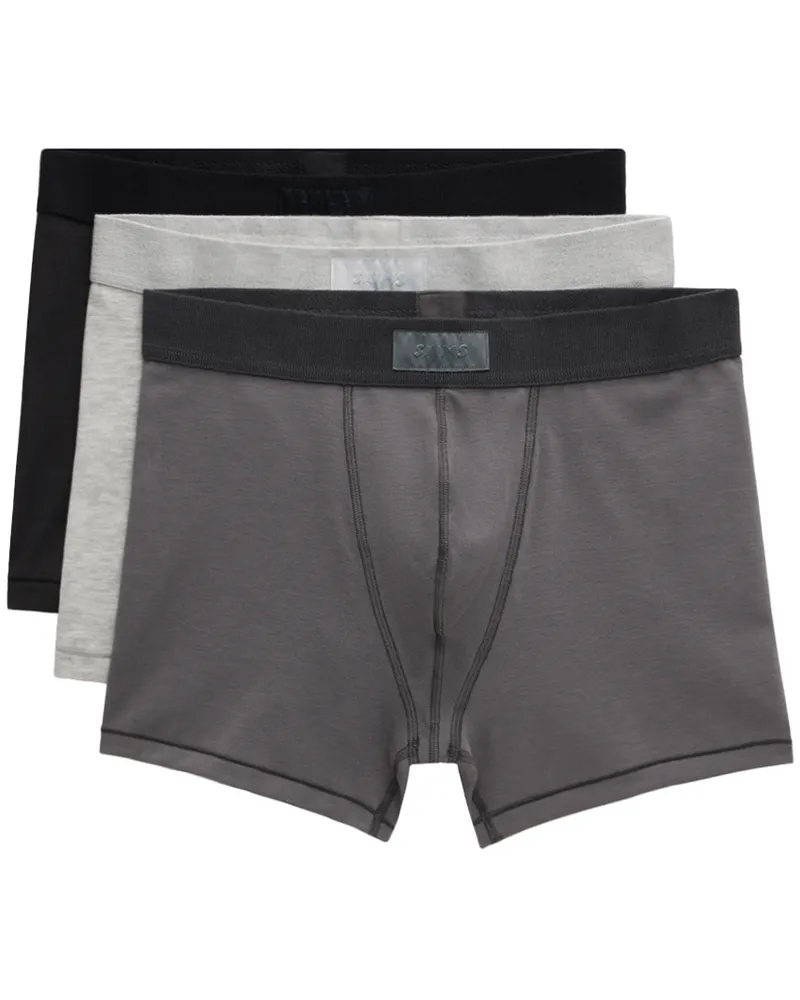 SKIMS Three-Pack Multicolor SKIMS Cotton 3 Boxer Briefs Heather