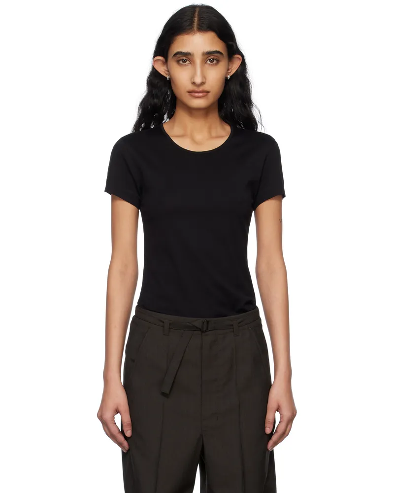 Christophe Lemaire Black Fitted T-shirt Bk999