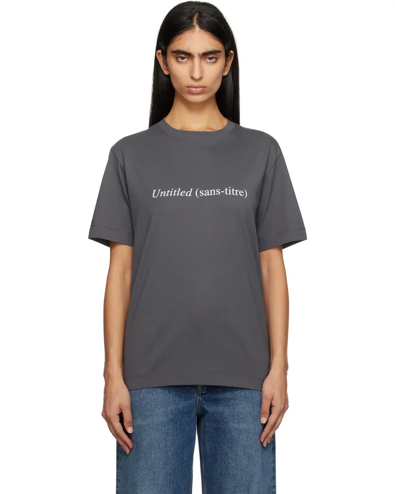 Études Studio Gray 'Untitled' Regular T-shirt Anthracite