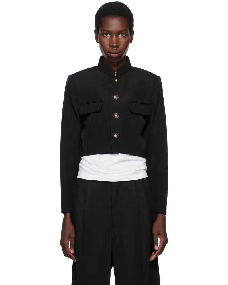 Comme des Garçons Black Wool & Polyester Doeskin Blazer Black