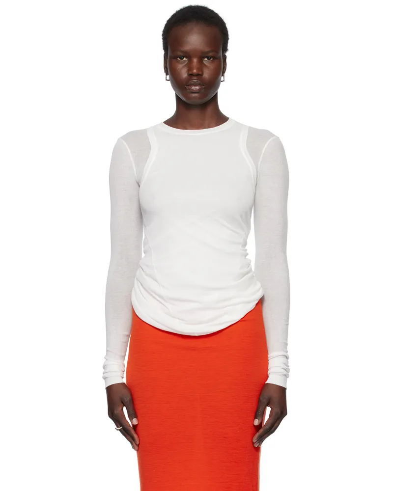 Jil Sander White Crewneck T-shirt 100