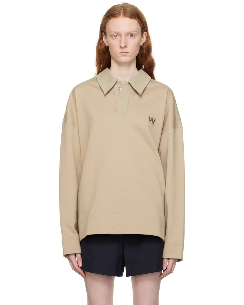 Wooyoungmi Beige Embroidered Polo Beige
