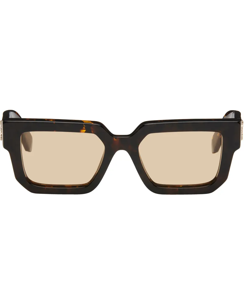 OFF-WHITE Brown Silverstone Sunglasses Havana