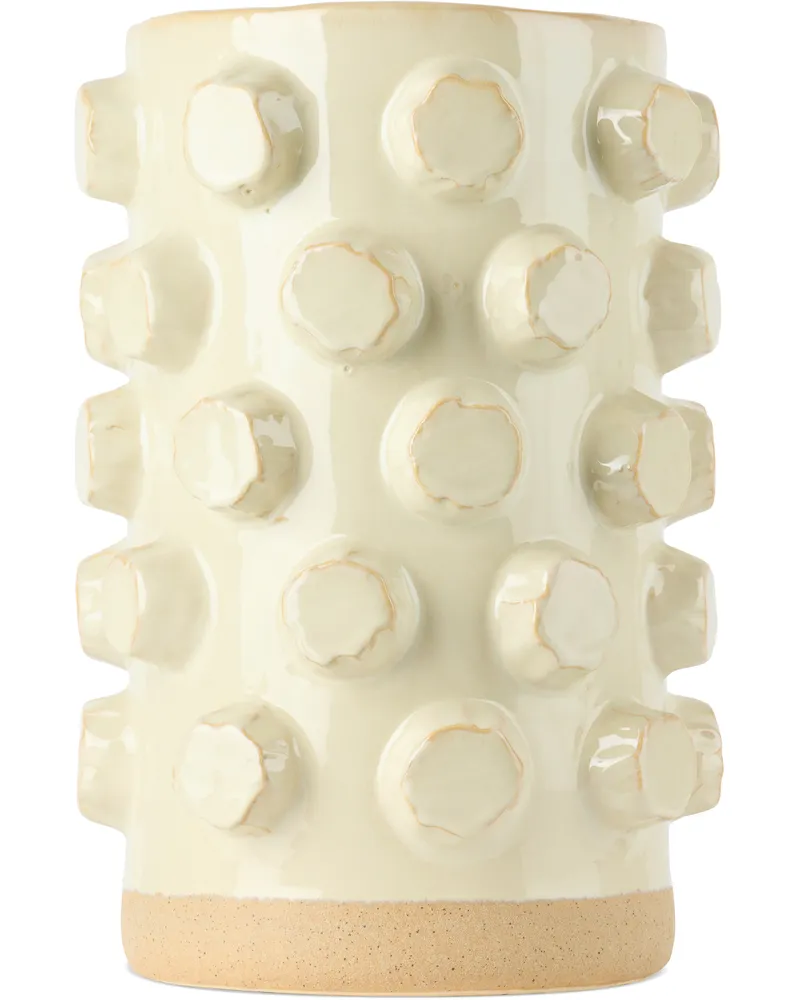 POLSPOTTEN Beige Structure M Vase Beige