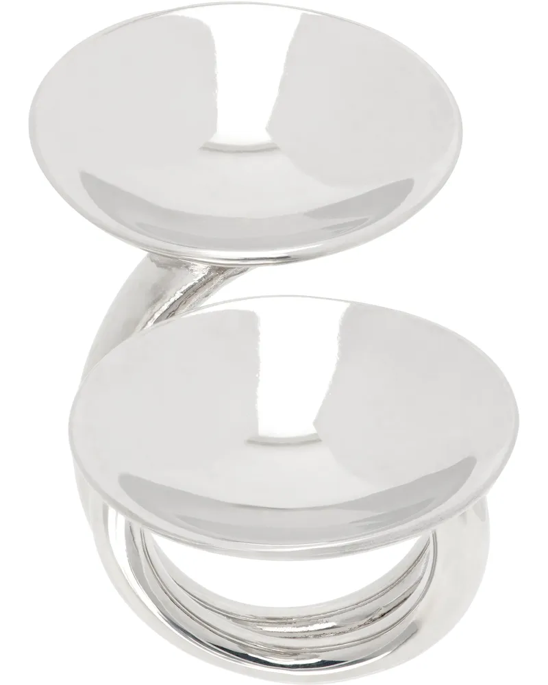 Hugo Kreit Silver Double Eclipse Ring Silver