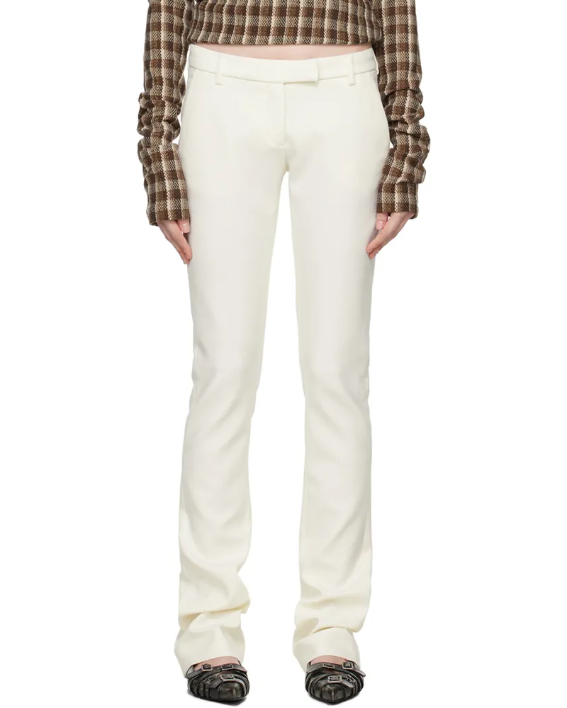 Acne Studios White Wool Trousers Dbg