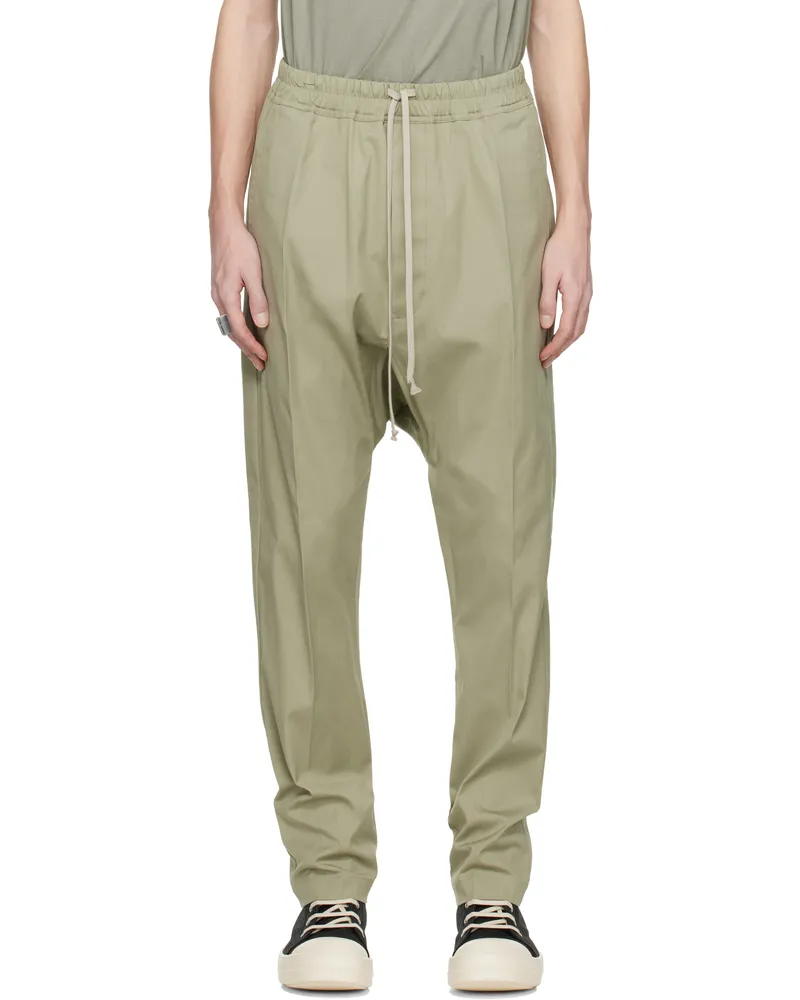 Rick Owens Green Hollywood Drawstring Long Trousers 15
