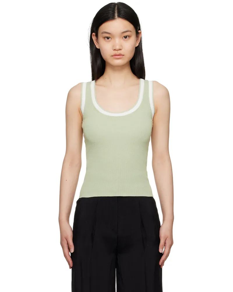 Elleme Green Scoop Neck Tank Top Sage