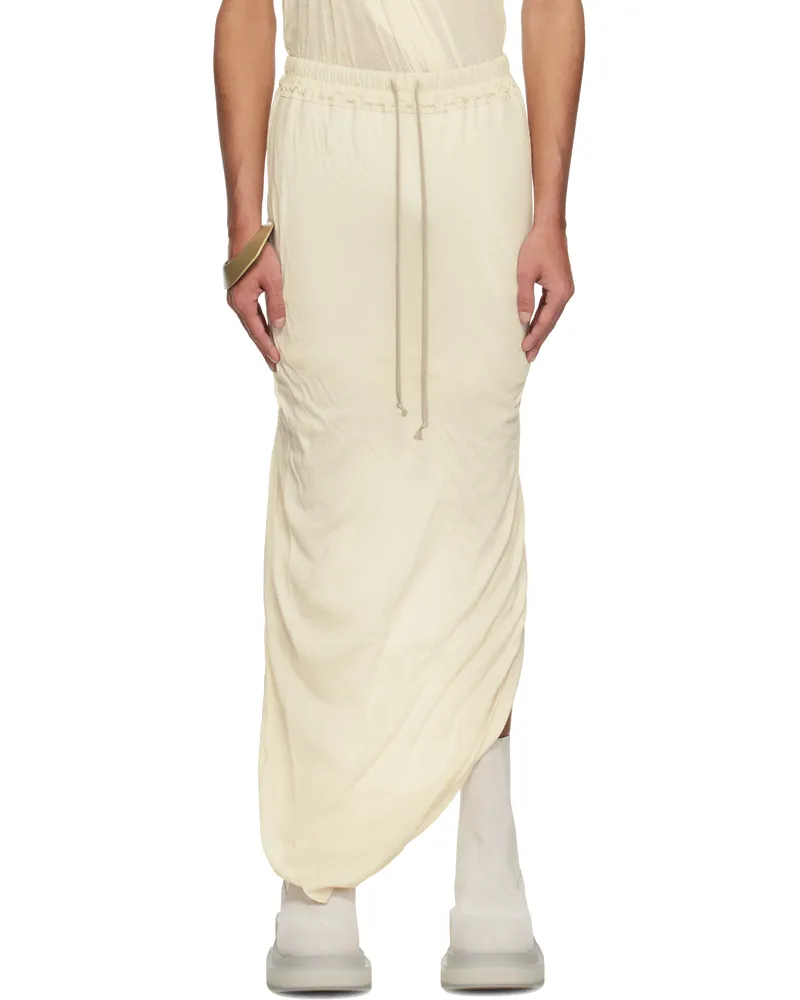Rick Owens Off-White Hollywood Pull On Pillar Skirt 41