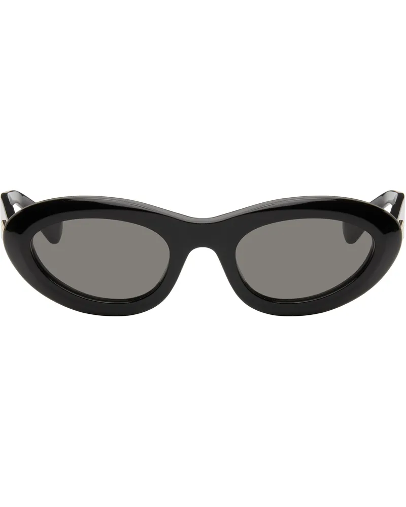Bottega Veneta Black Classic Ribbon Almond Sunglasses 001