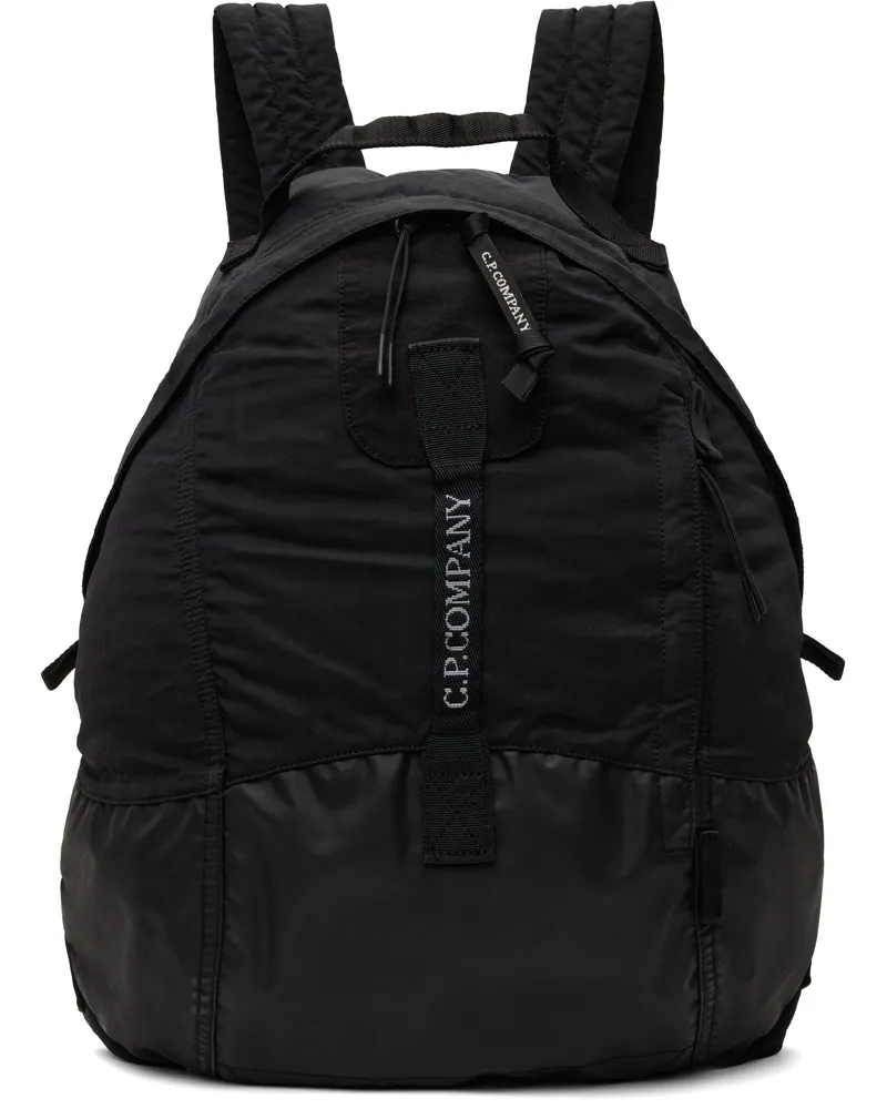 C.P. Company Black Nylon B Rounded Backpack 999