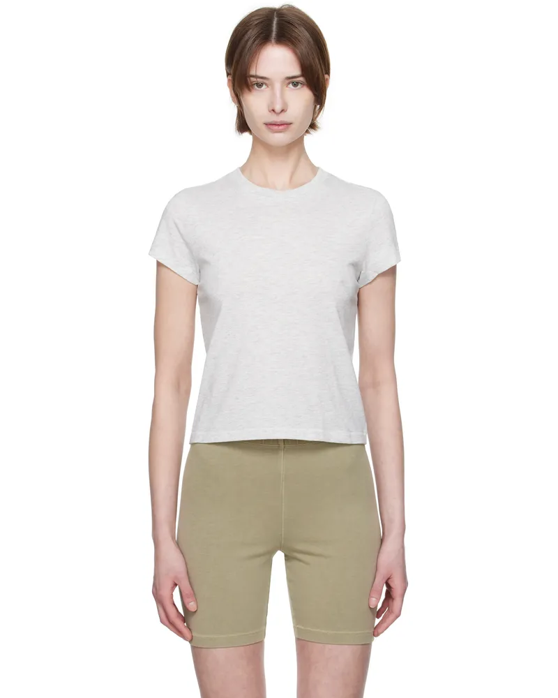 SKIMS Gray Relaxed Tees Shrunken T-shirt Light