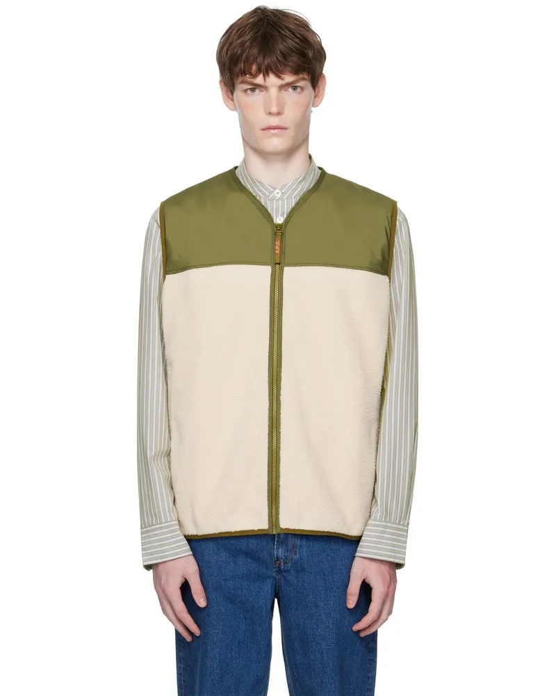 A.P.C. Khaki & Off-White Marty Vest Aac