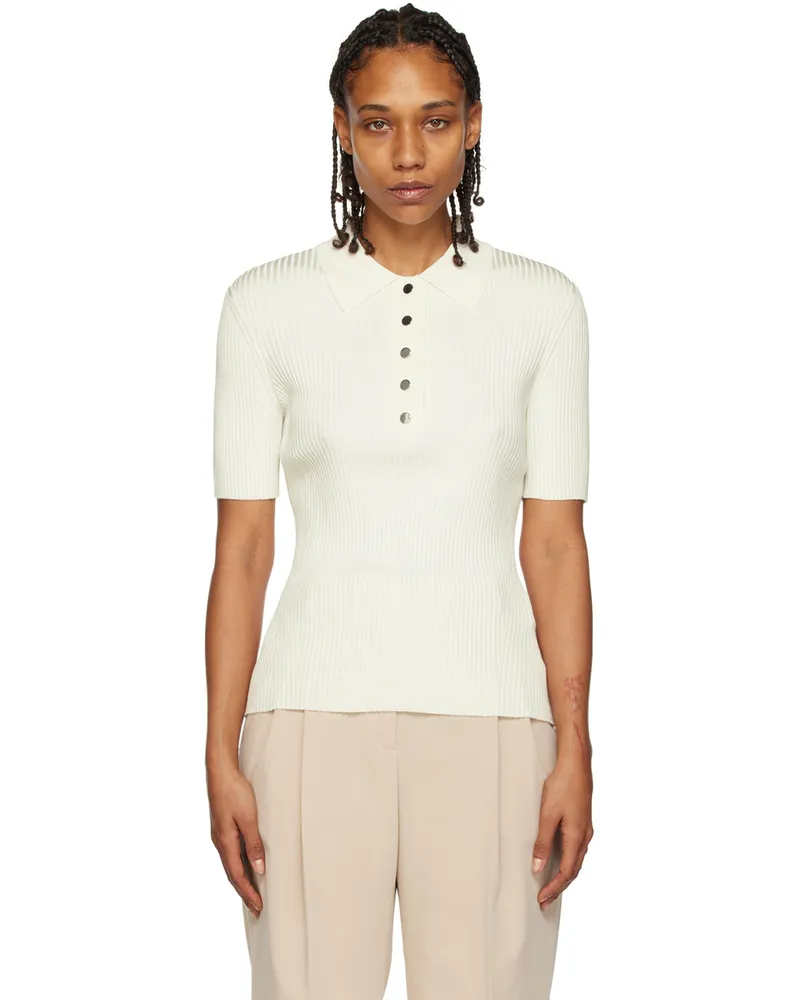 HUGO BOSS Off-White Five-Button Polo 118