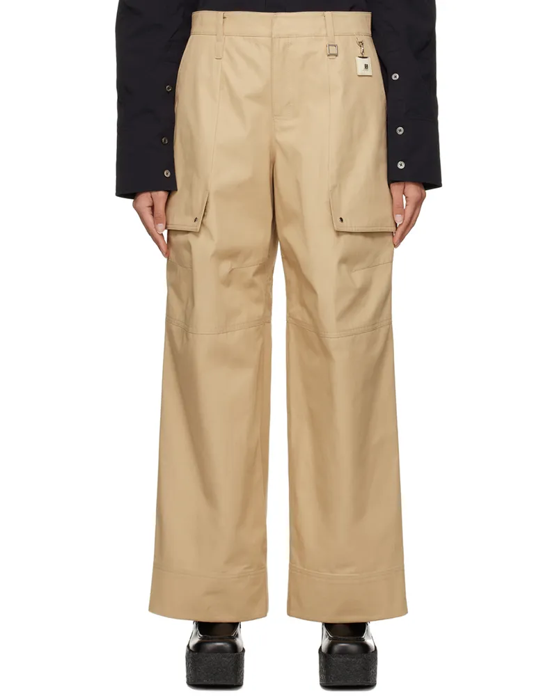 Wooyoungmi Beige Paneled Trousers Beige
