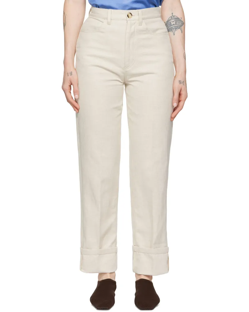 Nanushka Off-White Loua Trousers Natural