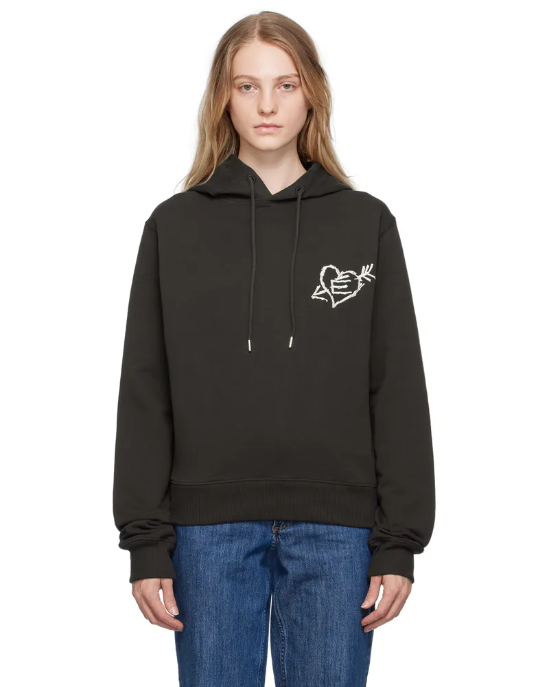 Études Studio Brown Limit Small Graffiti Hoodie Dk