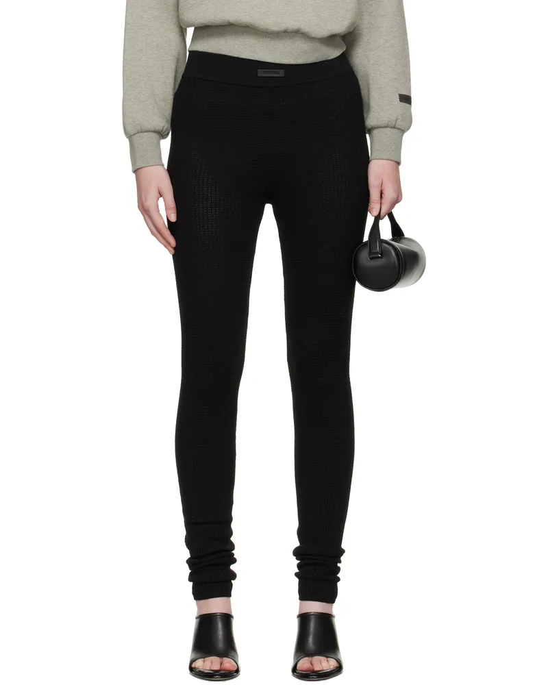 Fear of God Black Waffle Leggings Jet