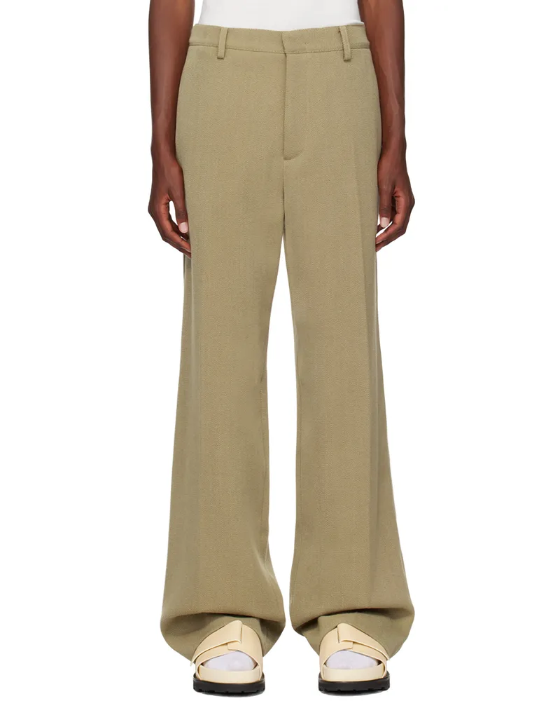 Jil Sander Beige Virgin Wool Trousers 921
