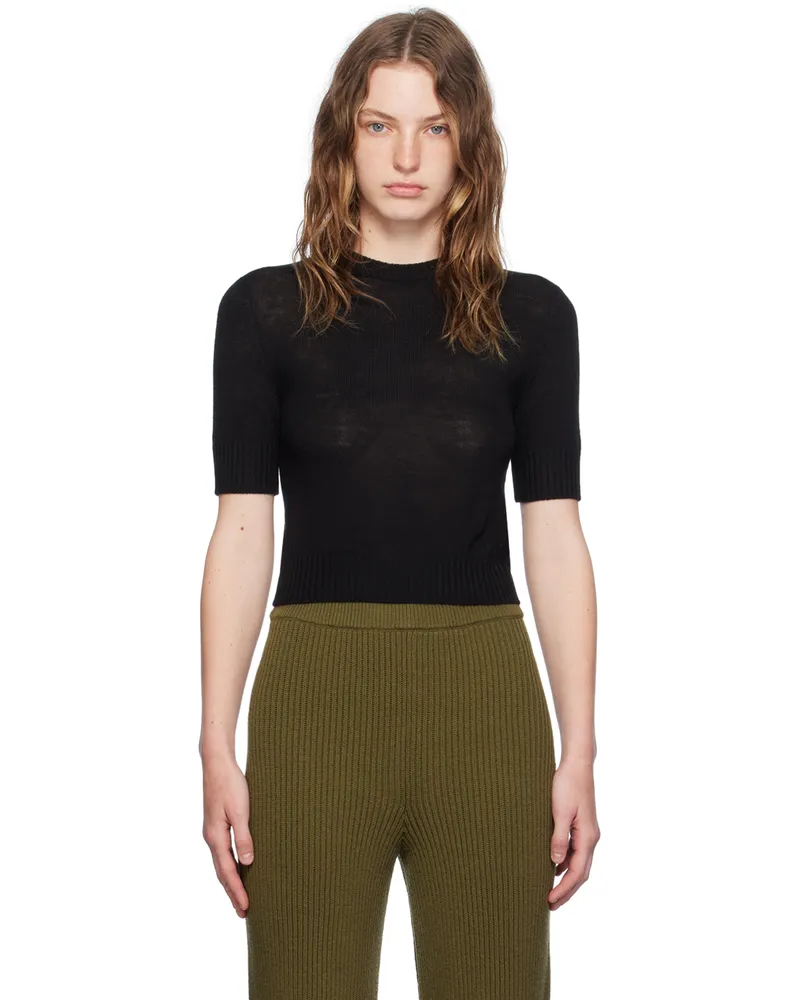 Jil Sander Black Wool Sweater 001