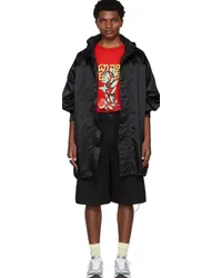 LU'U DAN SSENSE Exclusive Black Military Parka Coat Black