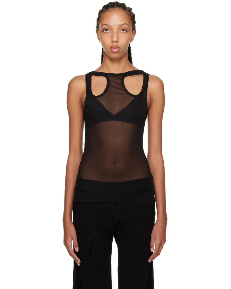 Dion Lee Black Shift Loop Tank Top Black