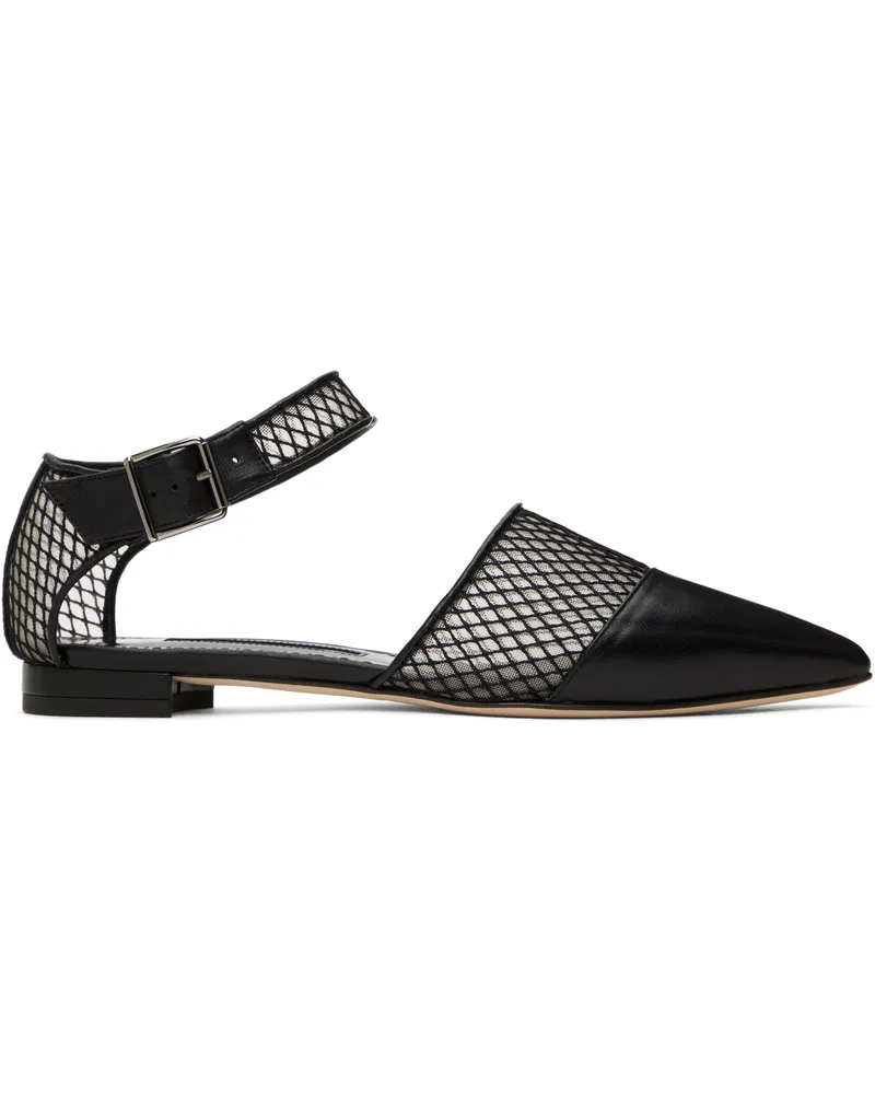 Manolo Blahnik Black Jatelah Ballerina Flats 0015