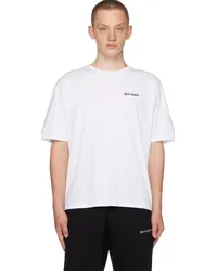 Palm Angels White Embroidered T-Shirt White